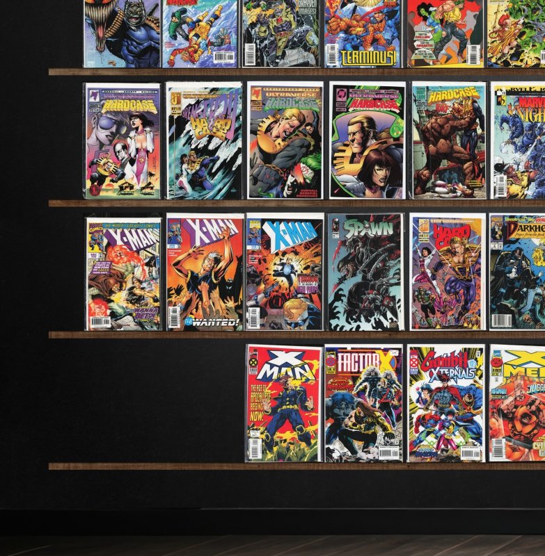 Huge Lot 150+ Comics with X-Man, Green Lantern, Hardcase, The Flash & More!