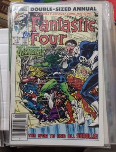 Fantastic Four annual # 19 1985  MARVEL JOHN BYRNE skrulls AVENGERS NEWSTAND VAR