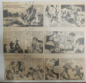 (310) Red Ryder Dailies by Fred Harman from 1942 3 x 8 inches Complete Year !