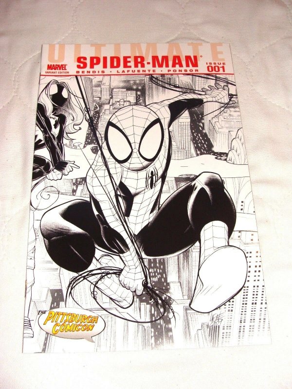 Ultimate Spider-Man #1 (Oct 2009, Marvel) Pittsburgh Comics Sketch Variant NM