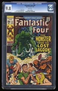 Fantastic Four #97 CGC NM/M 9.8  Monster from Lost Lagoon! Jack Kirby Art!