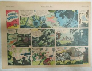 (52) Johnny Hazard Sunday Pages by Frank Robbins from 1963 All 11 x 15 inches !