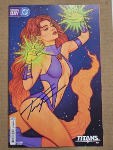 TITANS #21 DC COMICS 2025 JENNY FRISON VARIANT SIGNED W/ COA NM