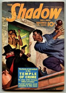 PULP:  SHADOW 1941 NOV 15-high grade- STREET AND SMITH-RARE PULP vf