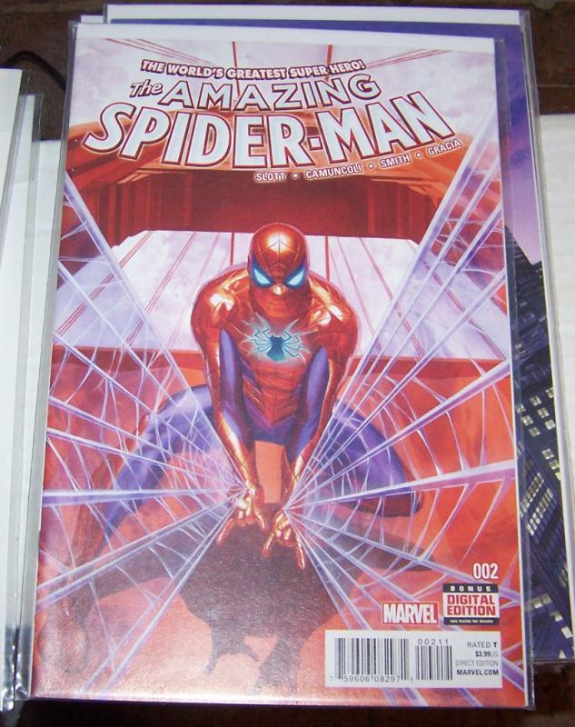 Amazing Spider-Man #  2( 2015 Marvel)  alex ross cover  SILK +SPIDERWOMAN +2099