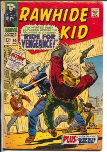 Rawhide Kid #65 1968-Marvel-Larry Leiber-western action-G=