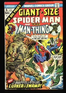 Giant-Size Spider-Man #5 VF 8.0 Man-Thing!