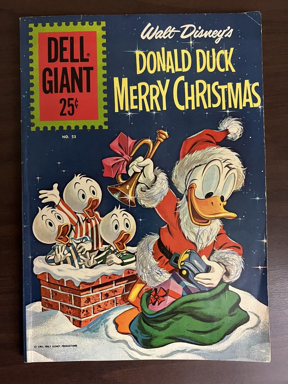 Dell Giant Size 53 Walt Disneys Donald Duck Merry Christmas Comic Books Silver Age Dell