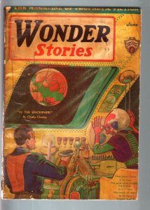 WONDER STORIES 1931 JUN-SCI FI ALIEN PULP-COOL G