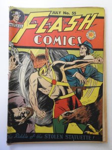 Flash Comics #55 (1944) GD Condition! Cover detached
