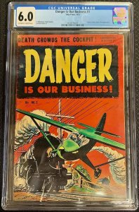 Danger Is Our Business #2 (1954) CGC 6.0 Error Label