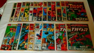 Thor V1 #389,392-397,399,400, ++ 432-450 DeFalco/Frenz, comic book lot of 39