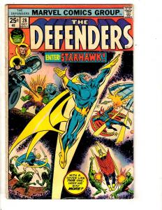 Defenders # 28 VG/FN Marvel Comic Book Starhawk Appearance Hulk Thor Strange RJ7