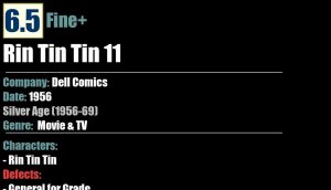 Rin Tin Tin 11 (1956) FN+ Silver Age Dell Comics