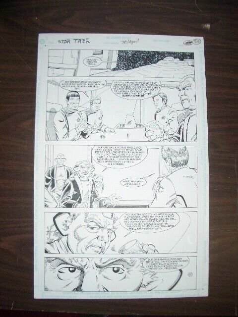 GORDON PURCELL-STAR TREK #30 PG 22 ORIGINAL COMIC ART  FN