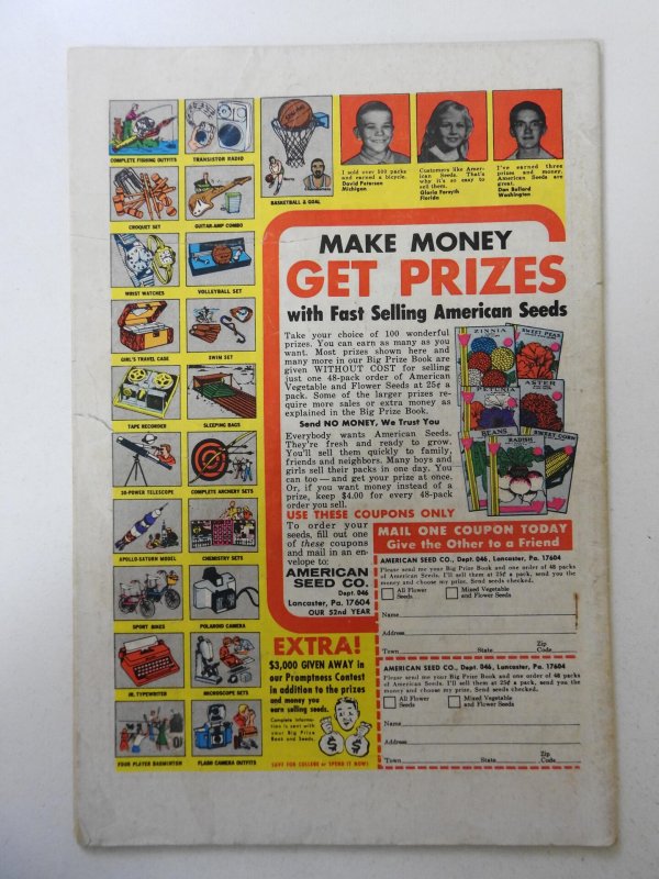 Thor #175 VG! Centerfold detached at top staple, moisture stain, tape pull fc