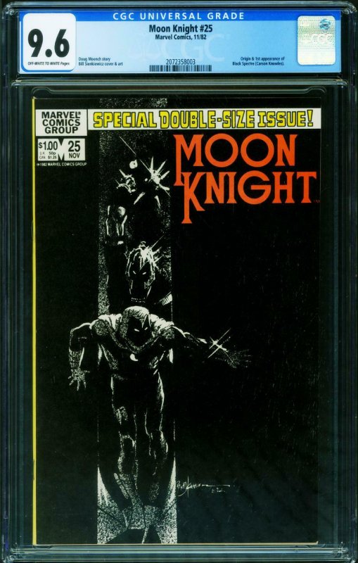 Moon Knight #25 CGC 9.6 1ST BLACK SPECTRE 2072358003