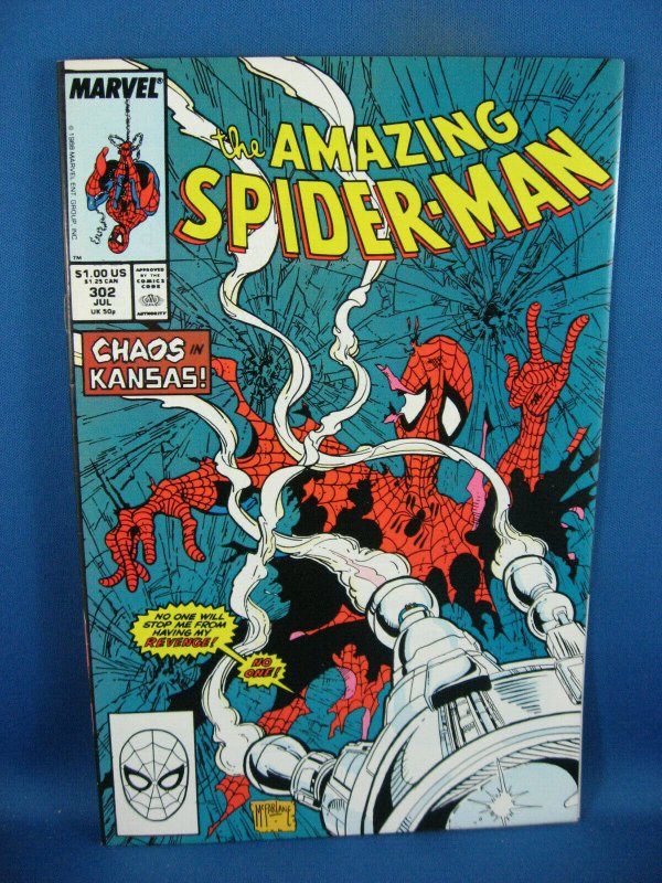 AMAZING SPIDERMAN 302 NM MCFARLANE SILVER SABLE 1988