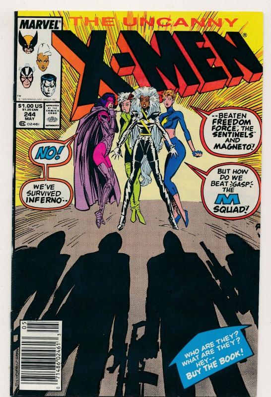 MARVEL Great SET!!! UNCANNY X-MEN #244-247 1st appearance of Jubilee FINE(PJ75) 