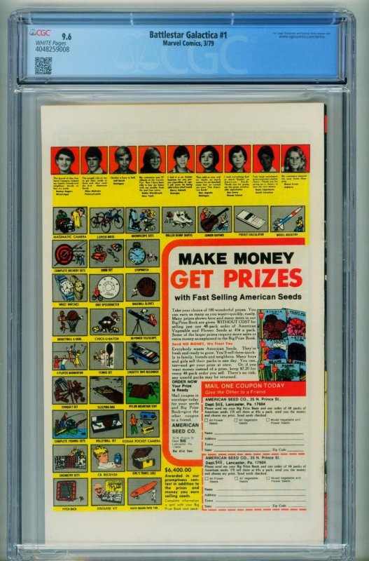 Battlestar Galactica #1  1979 - Marvel -CGC 9.6 - Comic Book-4048259008
