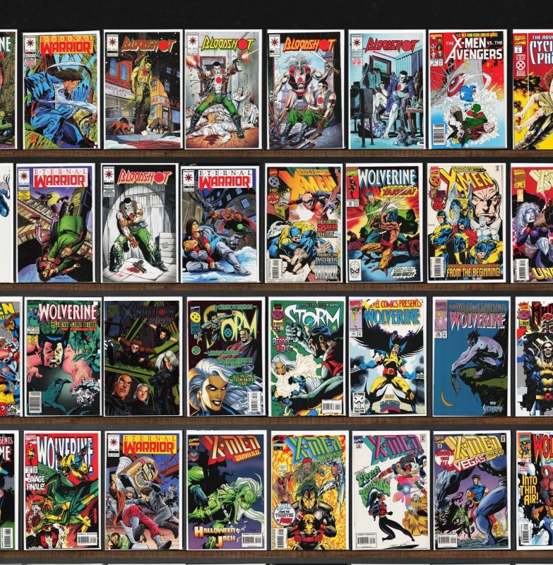Huge Lot 150+ Comics with Bloodshot, Wolverine, Eternal Warrior & More!