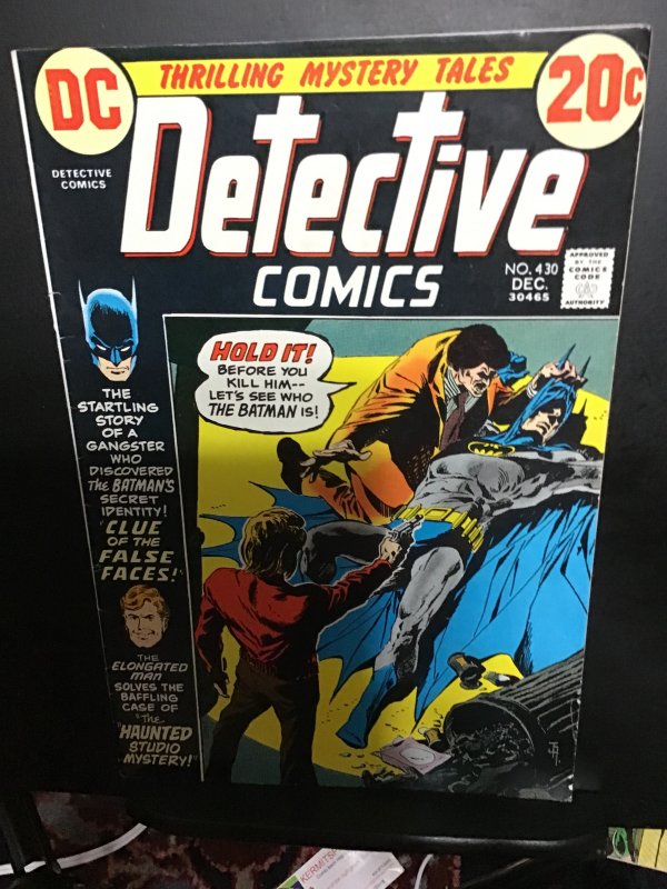 Detective Comics #430 (1972) high-grade Batman, Elongated man! VF/NM Boca CERT!