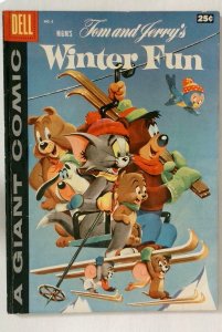 Tom and Jerry's Winter Fun #6 - 1957 - Dell Giant - Comics, Games, Puzzles-VG