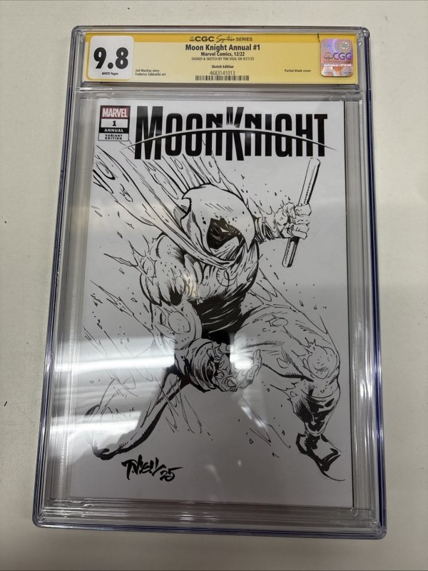 Moon Knight Annual (2022) # 1 (CGC 9.8 SS) Signed & Sketch Tim Vigil