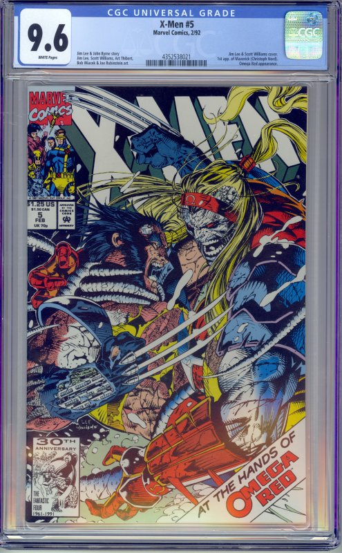 X-Men #5 (1992) CGC 9.6 NM+ 1st appearance Maverick!