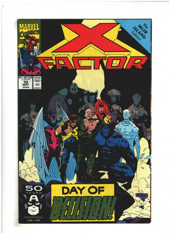 X-Factor #70 VF/NM 9.0 Marvel Comics 1991 Muir Island Saga, Shadow King