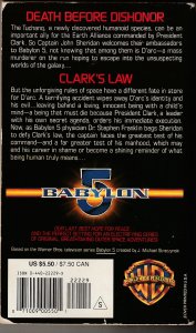 Babylon 5 Book # 4 Clark’s Law by John Mortimore