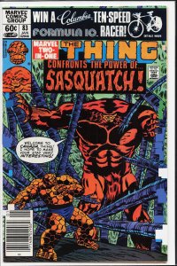 Marvel Two-in-One #83 (1982) Sasquatch