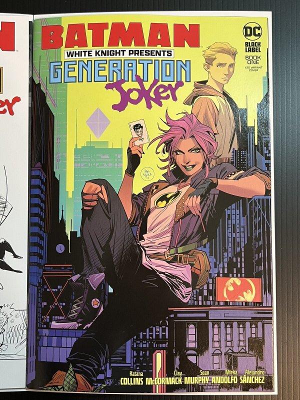BATMAN WHITE KNIGHT PRESENTS GEN JOKER #1 1:25 MORA + 1:50 MURPHY VF+ PROSHIPPER
