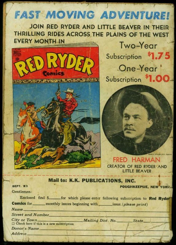 Red Ryder Comics #62 1948- Dell Western Fred Harman FAIR