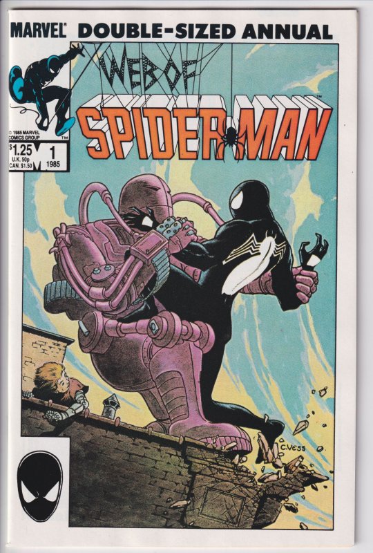 WEB OF SPIDER-MAN ANNUAL #1 (1985) VFNM 9.0 white! I've had this one sin...