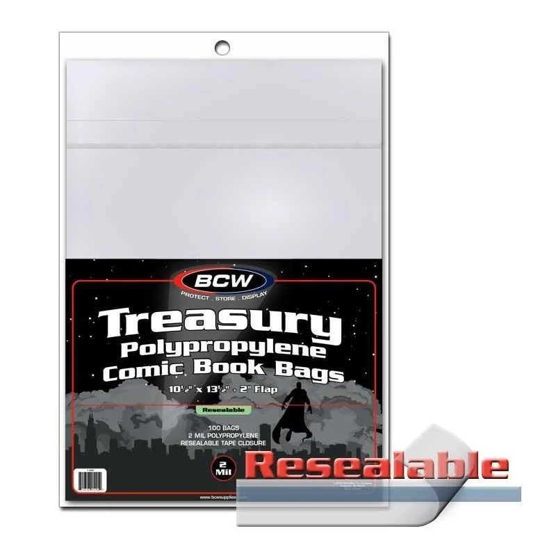 Resealable Treasury Bags 100 Bags per Pack