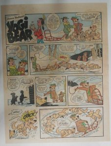 Yogi Bear Sunday Page by Hanna-Barbera from 1/10/1965 Tabloid Page Size !