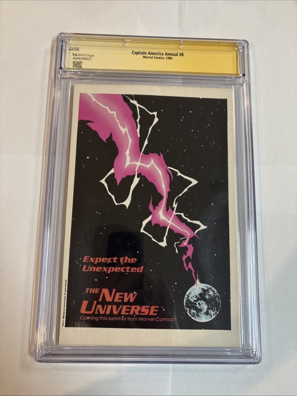 Captain AmerIca Annual (1986) # 8 (CGC 9.6 SS) Signed John Beatty