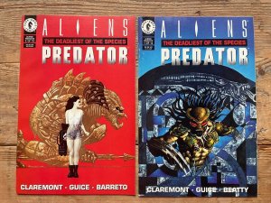 2 Aliens Vs. Predator Dark Horse Comic Books # 1 2 Limited Series 19 J871