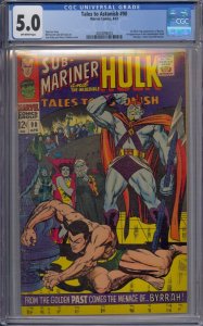 TALES TO ASTONISH #90 CGC 5.0 SUB-MARINER HULK 1ST SA BYRRAH ABOMINATION