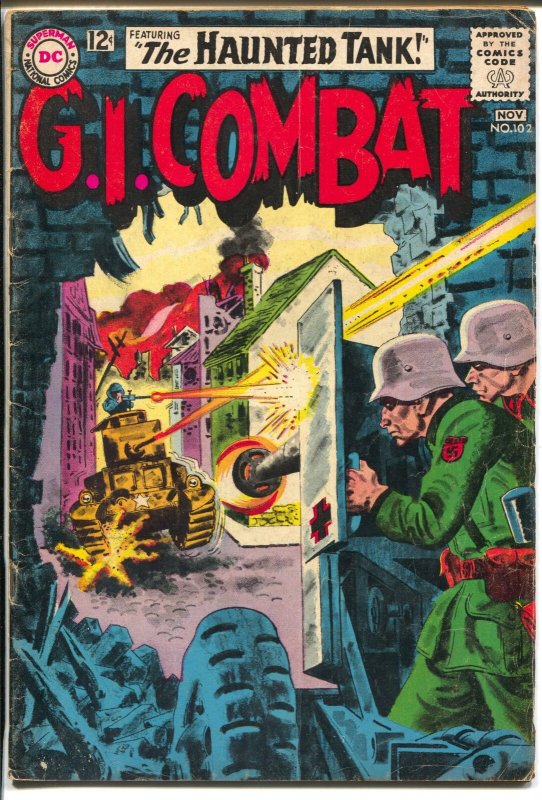 G.I. Combat #102 1963-DC-Haunted Tank-Joe Kubert-greytone cover-VG 