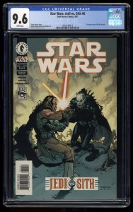 Star Wars: Jedi vs. Sith #6 CGC NM+ 9.6 White Pages 1st Darth Zannah!