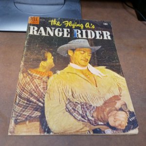 THE FLYING A's RANGE RIDER #8 DELL JOCK MAHONEY COVER 1954 Golden Age Western