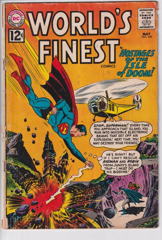 WORLD'S FINEST #125 (May 1962) FaGD 1.5, off white paper, staples partly...