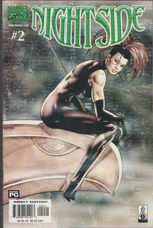 SALE! - NIGHTSIDE #2 - MARVEL BAD GIRL COMIC! , BAGGED & BOARDED