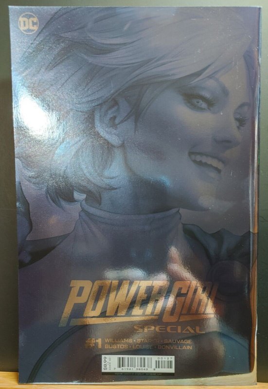 POWER GIRL SPECIAL #1 (STANLEY ARTGERM LAU FOIL VIRGIN VARIANT) ~ DC NM