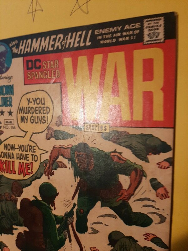 DC STAR SPANGLED WAR STORIES #155 . JOE KUBERT ART! SILVER AGE.