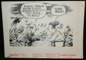 Ethyl Alcohol Chicago Sun Times Newspaper Gag 1987 art by Jack Higgins