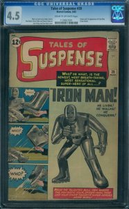 Tales of Suspense 39 CGC 4.5  1st Iron Man