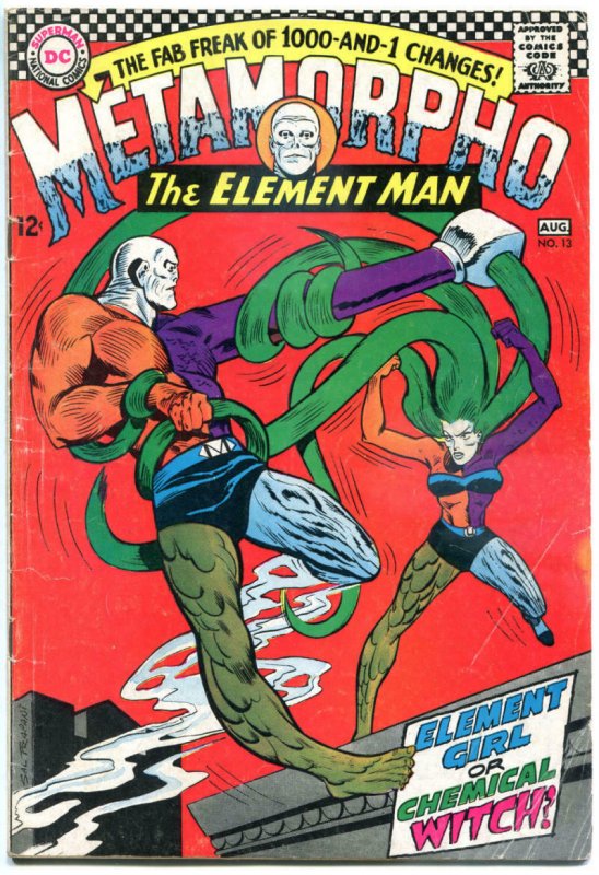 METAMORPHO #13, VG-, Elemental Man, Element Girl, 1965 1967, Chemical Witch